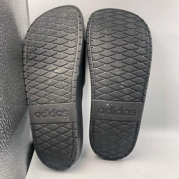 Adidas Black Rubber Recovery Sandals Men Sz 7, Women 9 - Picture 8 of 9